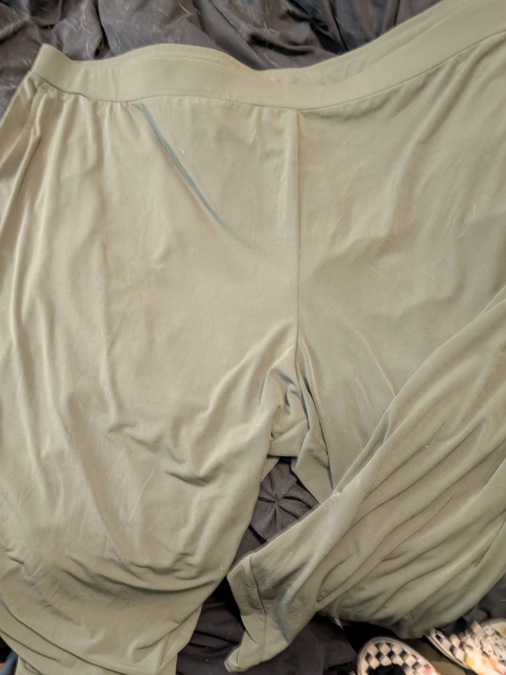 Susan Graver Olive Stretch Knit Capris
